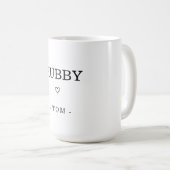 Moderner Minimalistischer Name Kaffeetasse (VorderseiteRechts)