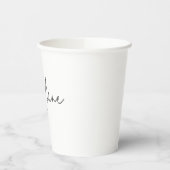 Moderner Minimalistischer Name Pappbecher (Links)