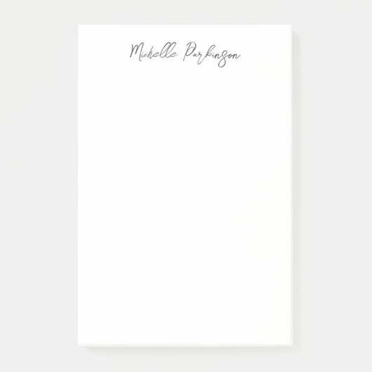 Moderner Minimalistischer Name Personalisiert Kall Post-it Klebezettel (Vorderseite)