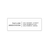 Moderner Minimalistischer Name und Anschrift Permastempel (Design)