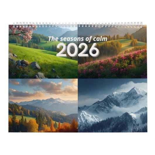 Moderner minimalistischer Natur-Kalender 2026 Kalender (Titelbild)