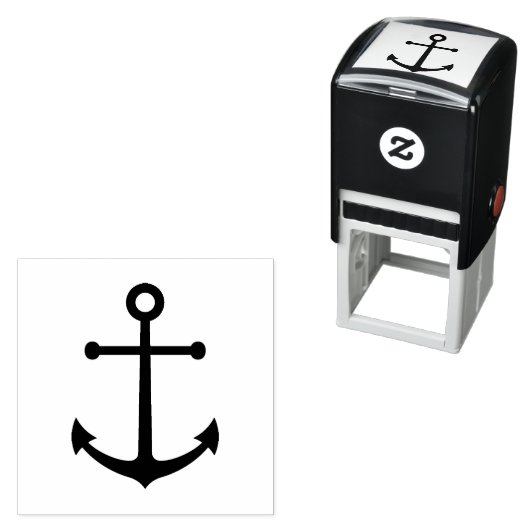 Moderner Minimalistischer Nautikanker Permastempel (Beispiel)