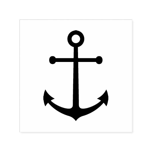 Moderner Minimalistischer Nautikanker Permastempel (Design)