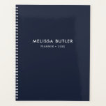 Moderner Minimalistischer Navy Blue Planer<br><div class="desc">Einfach und modern.</div>