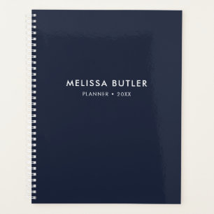 Moderner Minimalistischer Navy Blue Planer
