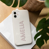 Moderner Minimalistischer neutraler Personalisiert iPhone 16 Hülle