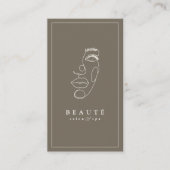 Moderner Minimalistischer neutraler Salon & Wellne Visitenkarte (Vorderseite)