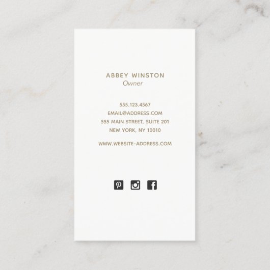 Moderner Minimalistischer Pastel Holograph Visitenkarte (Rückseite)