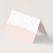 Moderner Minimalistischer pastellrosa Pinselstrich Visitenkarten (Rückseite)