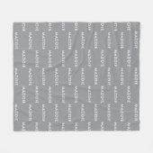 Moderner minimalistischer Personalisierter Graunam Fleecedecke (Vorderseite (Horizontal))
