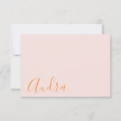 Moderner Minimalistischer Personalisierter Individ Mitteilungskarte (Vorderseite)