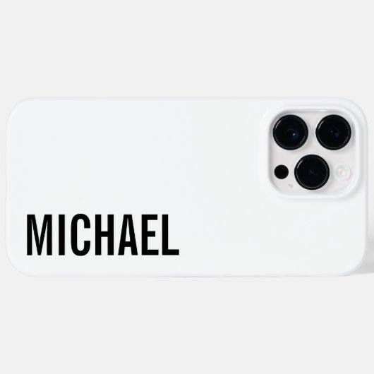 Moderner Minimalistischer Personalisierter Name Case-Mate iPhone Hülle (Rückseite (Horizontal))