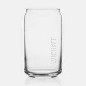 Moderner Minimalistischer Personalisierter Name Dosenglas (Rückseite)