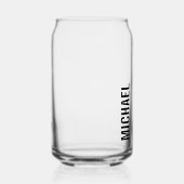 Moderner Minimalistischer Personalisierter Name Dosenglas (Rechts)