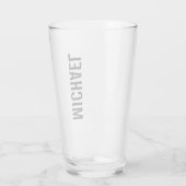Moderner Minimalistischer Personalisierter Name Glas (Rückseite)