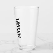 Moderner Minimalistischer Personalisierter Name Glas (Links)