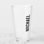 Moderner Minimalistischer Personalisierter Name Glas (Vorderseite)