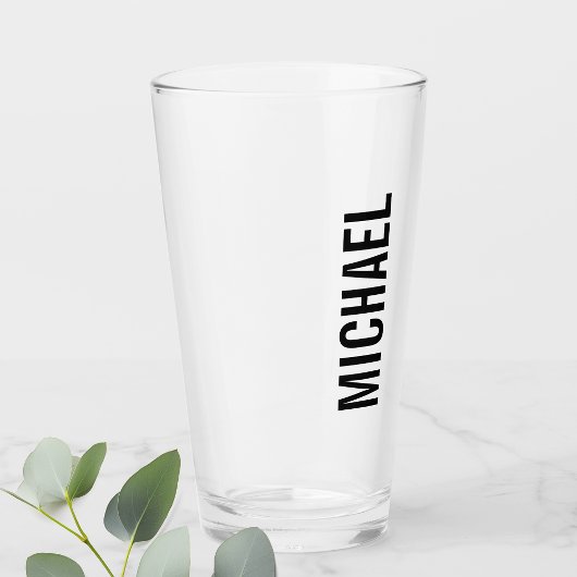 Moderner Minimalistischer Personalisierter Name Glas