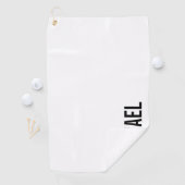 Moderner Minimalistischer Personalisierter Name Golfhandtuch (Insitu)
