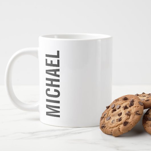 Moderner Minimalistischer Personalisierter Name Jumbo-Tasse