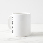 Moderner Minimalistischer Personalisierter Name Kaffeetasse (Vorderseite Links)