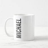 Moderner Minimalistischer Personalisierter Name Kaffeetasse (Links)