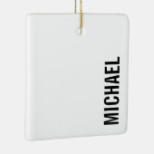 Moderner Minimalistischer Personalisierter Name Keramikornament (Rechts)