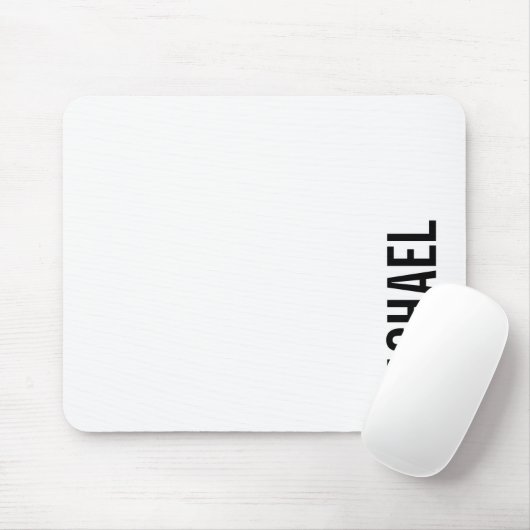 Moderner Minimalistischer Personalisierter Name Mousepad (Mit Mouse)