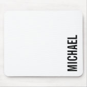 Moderner Minimalistischer Personalisierter Name Mousepad (Vorne)