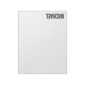 Moderner Minimalistischer Personalisierter Name Notizblock (Rotiert)