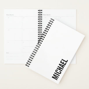 Moderner Minimalistischer Personalisierter Name Planer