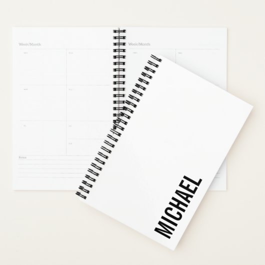 Moderner Minimalistischer Personalisierter Name Planer (Anzeige)