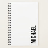 Moderner Minimalistischer Personalisierter Name Planer (Vorderseite)