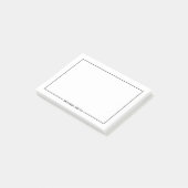 Moderner Minimalistischer Personalisierter Name Post-it Klebezettel (angewinkelt)