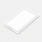 Moderner Minimalistischer personalisierter Name Post-it Klebezettel (angewinkelt)