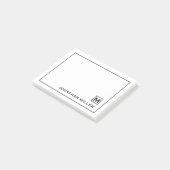 Moderner Minimalistischer Personalisierter Name Post-it Klebezettel (angewinkelt)