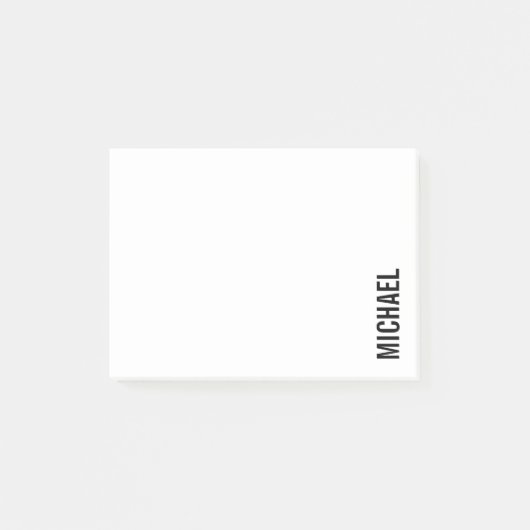 Moderner Minimalistischer Personalisierter Name Post-it Klebezettel (Vorderseite)