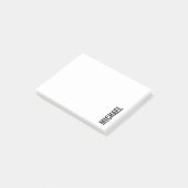 Moderner Minimalistischer Personalisierter Name Post-it Klebezettel (angewinkelt)