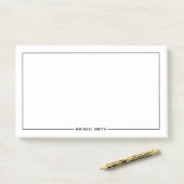 Moderner Minimalistischer Personalisierter Name Post-it Klebezettel (Auf Schreibtisch)