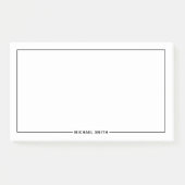 Moderner Minimalistischer Personalisierter Name Post-it Klebezettel (Vorderseite)
