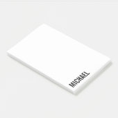Moderner Minimalistischer Personalisierter Name Post-it Klebezettel (angewinkelt)