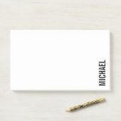 Moderner Minimalistischer Personalisierter Name Post-it Klebezettel (Auf Schreibtisch)
