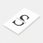 Moderner Minimalistischer Personalisierter Name Post-it Klebezettel (angewinkelt)