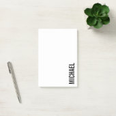Moderner Minimalistischer Personalisierter Name Post-it Klebezettel (Büro)