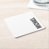 Moderner Minimalistischer Personalisierter Name Rechteckiger Pappuntersetzer (angewinkelt)