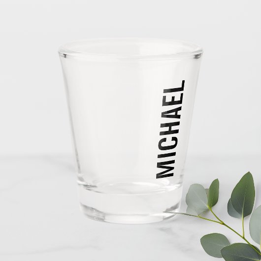 Moderner Minimalistischer Personalisierter Name Schnapsglas