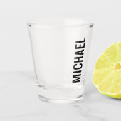 Moderner Minimalistischer Personalisierter Name Schnapsglas (Vorderseite)