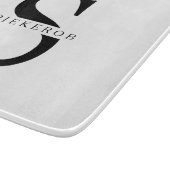 Moderner Minimalistischer Personalisierter Name Schneidebrett (Ecke)