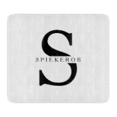 Moderner Minimalistischer Personalisierter Name Schneidebrett (Vorderseite)