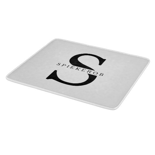 Moderner Minimalistischer Personalisierter Name Schneidebrett (Ecke)